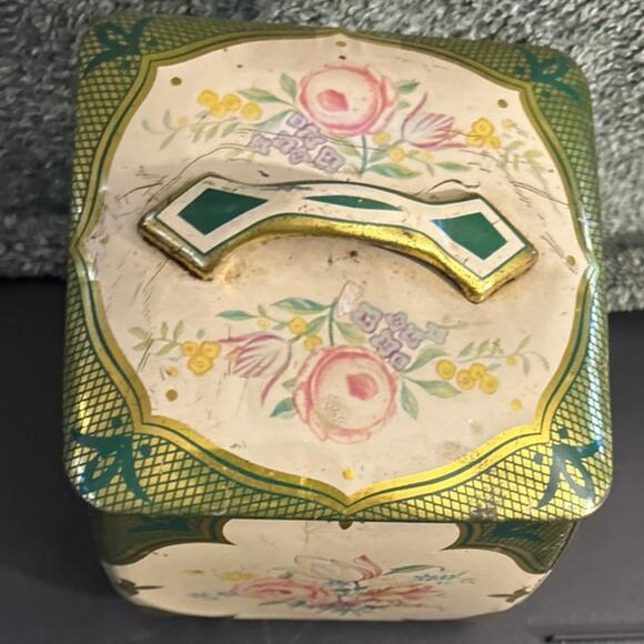 Candy Tin Container Made in Western Germany Vintage Floral - Picture 5 of 11